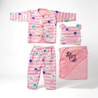 Winter baby Suit - 4 Pcs Fleece Print Set