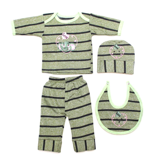 4-Piece Fleece Baby Set – Cozy Cotton Outfit for Newborns