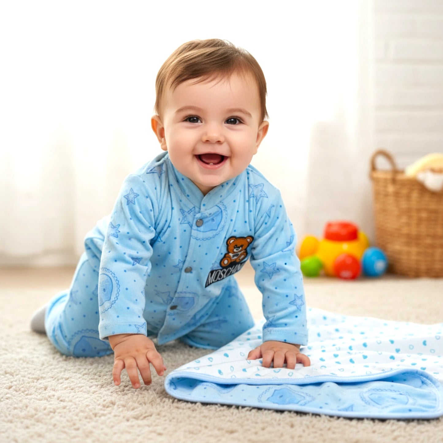 3 Pcs Fleece Baby Outfit Set – Soft, Warm & Breathable