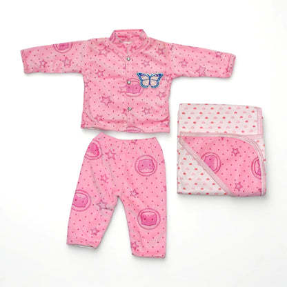 3 Pcs Fleece Baby Outfit Set – Soft, Warm & Breathable