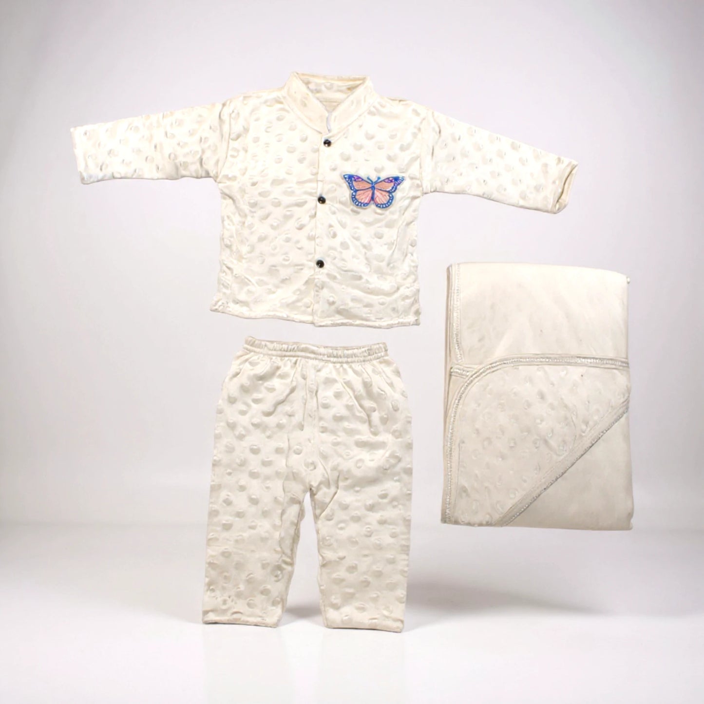 3 Pcs Fleece Baby Outfit Set – Soft, Warm & Breathable