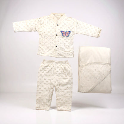 3 Pcs Fleece Baby Outfit Set – Soft, Warm & Breathable