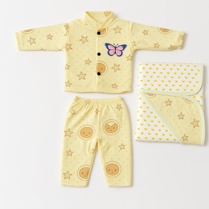 3 Pcs Fleece Baby Outfit Set – Soft, Warm & Breathable