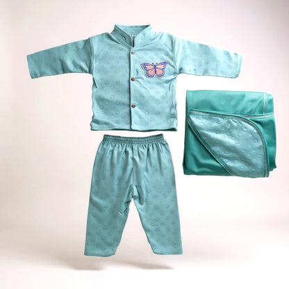 3 Pcs Fleece Baby Outfit Set – Soft, Warm & Breathable
