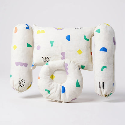 4 Pcs Baby Pillow Set – Head & Side Support for Peaceful Sleep