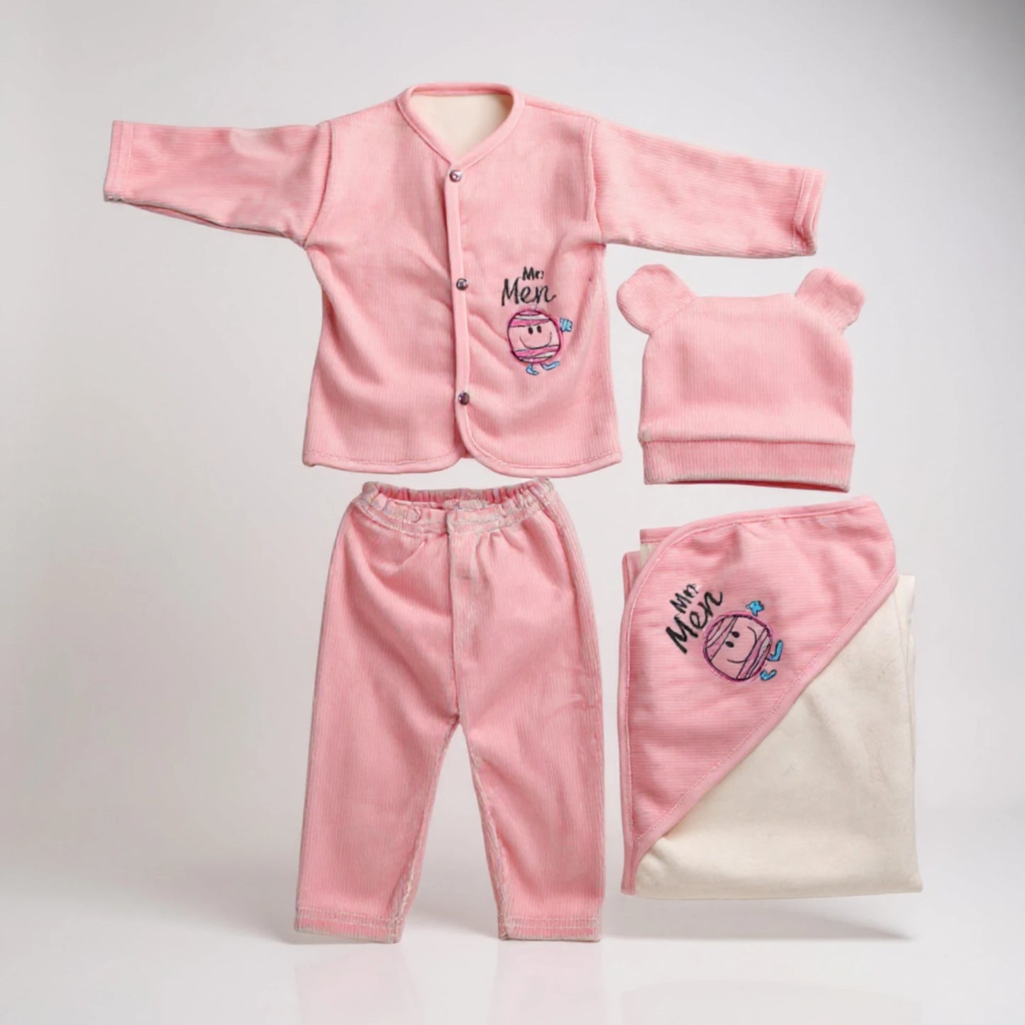 Winter Baby Suit Set – 4 Pcs Soft Fleece Outfit