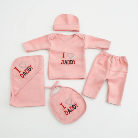 5-Piece Baby Suit Gift Set – Soft Cotton/Fleece Essentials for Newborns