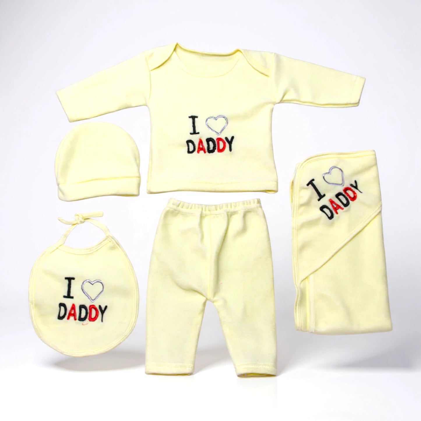 5-Piece Baby Suit Gift Set – Soft Cotton/Fleece Essentials for Newborns