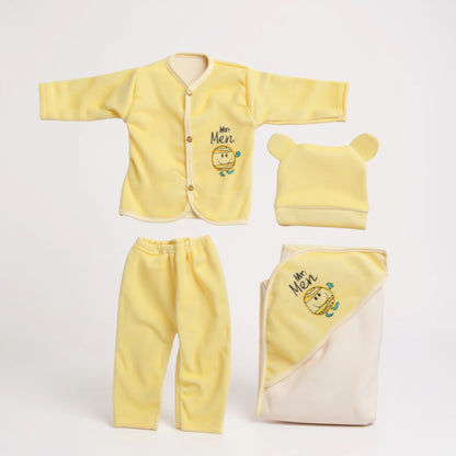 Winter Baby Suit Set – 4 Pcs Soft Fleece Outfit