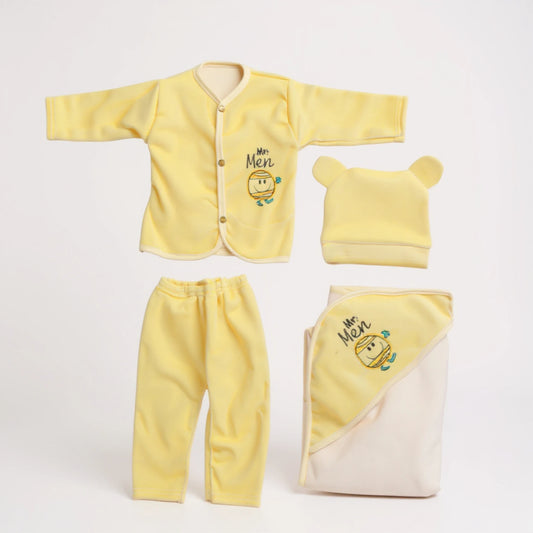 Winter Baby Suit Set – 4 Pcs Soft Fleece Outfit